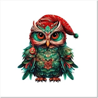 Fairy Christmas Owl Posters and Art